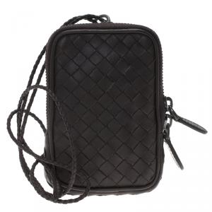 Bottega Veneta Brown Intrecciato High Tech Holder