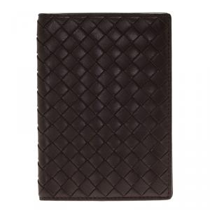 Bottega Veneta Brown Intrecciato Passport Holder