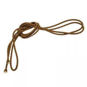 Bottega Veneta Brown Intrecciato Woven Leather Rope Belt