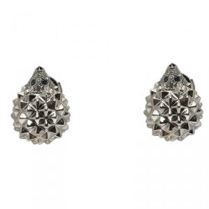 Boucheron Hedgehog Diamond 18k White Gold Stud Earrings