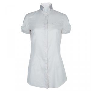 Brunello Cucinelli White Short Sleeve Top L