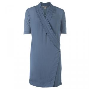 مملوكة مسبقًا Burberry Brit Grey Rainie Wrap Dress XS