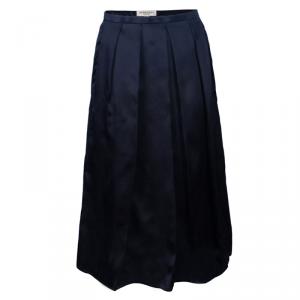 Pre Owned Burberry Black Silk Knee-length Skirt S
