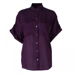 مملوكة مسبقًا Burberry Brit Purple Striped Top L