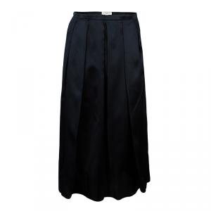 Pre Owned Burberry Black Silk Knee-length Skirt M