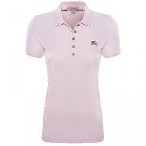 Pre Owned Burberry Brit Carnation Pink  Short Sleeve Polo Shirt S
