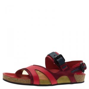 Burberry Prorsum Tricolor Leather and Mesh The Field Sandals Size 39.5