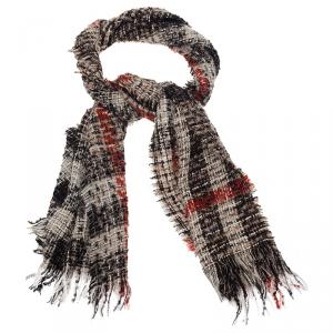 مملوكة مسبقًا Burberry Tricolor Wool And Polyester Blend Stole