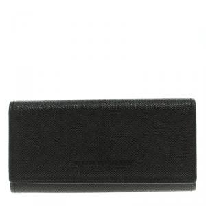Pre Owned Burberry Black Leather 4 Key Case Holder