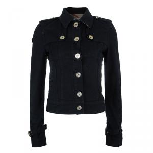 Pre Owned Burberry London Black Denim Jacket S