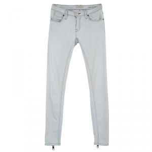 Pre Owned Burberry Brit Bexton Grey Skinny Jeans S