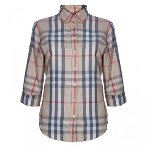 Pre Owned قميص بربري لندن نوفاتشيك بيج بياقة L