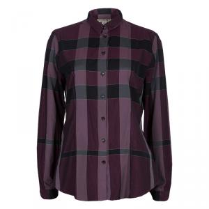 مملوكة مسبقًا Burberry Purple Novacheck Shirt M