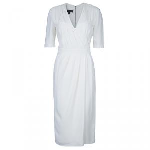 مملوكة مسبقًا Burberry Prorsum Off-white Pleated Dress M