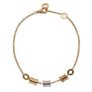 Bvlgari B.ZERO1 3-Elements 18K Yellow, White and Pink Gold Soft Bracelet 