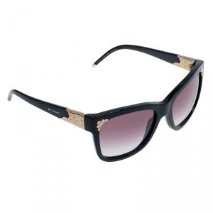 Bvlgari Black 501/8H Gold Plated Square Sunglasses 