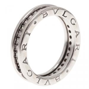 Pre Owned Bvlgari B.Zero1 Diamond Band Ring Size 53