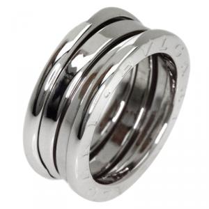 Pre Owned Bvlgari B.Zero1 3-Band White Gold Ring Size 48