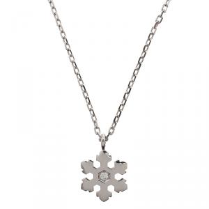 Bvlgari Snowflake Diamond White Gold Pendant Necklace