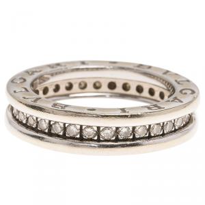Bvlgari B.Zero1 1-Band Diamond White Gold Band Ring Size 48