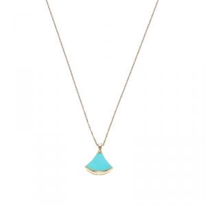 Bvlgari Divas’ Dream Turquoise Diamond Rose Gold Pendant Chain Necklace