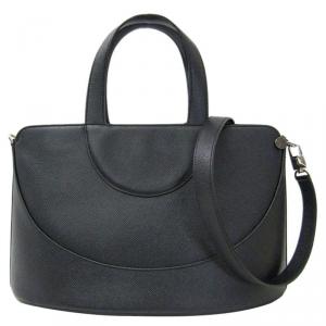 Bvlgari Black Leather Shopper Tote