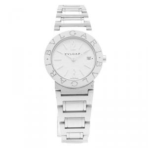 Bvlgari White Stainless Steel Bvlgari Bvlgari Women's Wristwatch 26MM