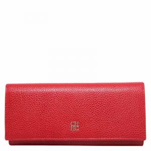 Carolina Herrera Red Leather Continental Wallet