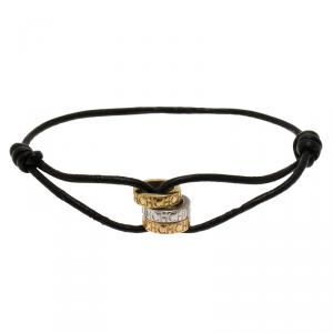 CH Carolina Herrera Three Hoops Adjustable Leather Bracelet