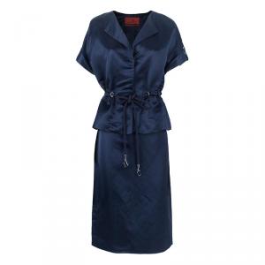 Carolina Herrera Navy Skirt Suit L