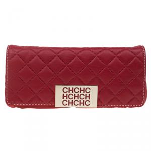 Pre Owned  Carolina Herrera Red Quilted Leather Clutch