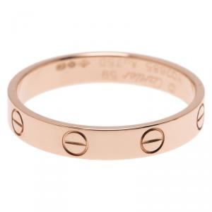 Pre Owned Cartier Love 18K Rose Gold Wedding Band Ring Size 59