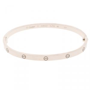 Pre Owned Cartier Love 18k White Gold Bracelet, SM 17cm