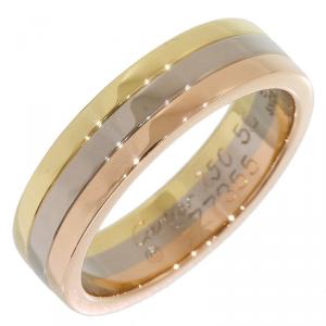 Cartier Trinity 18K 3-Tone Wedding Band Ring Size 50