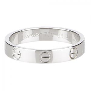 Pre Owned Cartier Love White Gold Wedding Band Ring Size 54