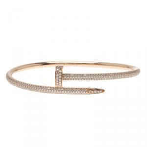 Cartier Juste Un Clou Diamond Paved Rose Gold Bracelet