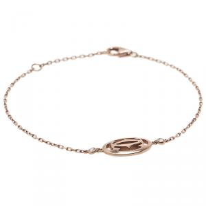 Pre Owned سوار كارتييه لوغو دوبل C ذهب وردي وألماس