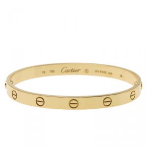 مملوكة مسبقًا Cartier Love Yellow Gold Bracelet Size 18