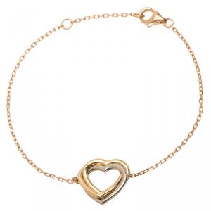 Cartier Trinity Heart Three Tone Gold Bracelet 
