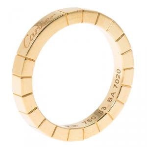 Pre Owned Cartier Lanières Yellow Gold Band Ring Size 53