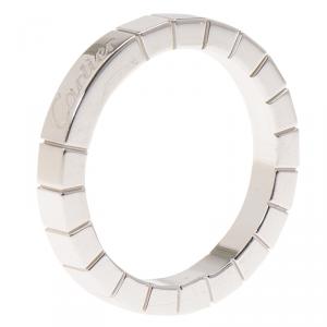 Pre Owned Cartier Lanières White Gold Band Ring Size 53