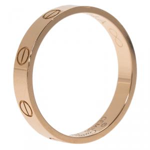 Pre Owned Cartier Love 18K Rose Gold Wedding Band Ring Size 59