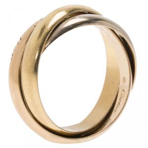Pre Owned Cartier Trinity 18Kt 3-Tone Gold Ring Size 53