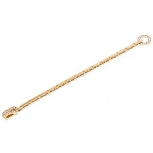 Pre Owned Cartier Agrafe Diamond Yellow Gold Bracelet