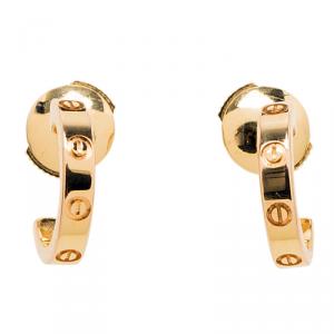 مملوكة مسبقًا Cartier Love Rose Gold Small Open Hoop Earrings