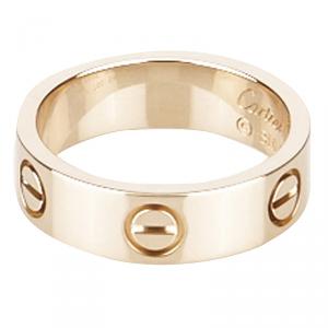 Pre Owned Cartier Love Rose Gold Ring Size 54