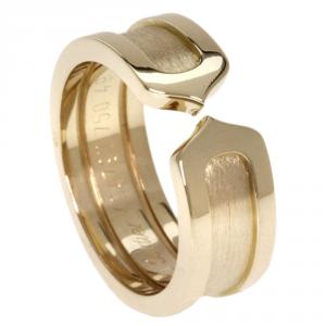 Pre Owned Cartier C de Cartier Yellow Gold Ring Size 49