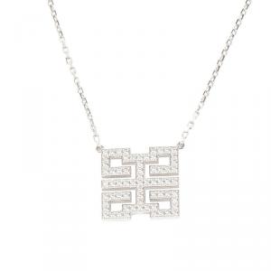 Pre Owned Cartier Le Baiser du Dragon Diamond & White Gold Pendant Necklace