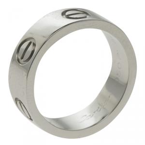 Pre Owned Cartier Love Platinum Band Ring Size 46