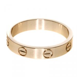 مملوكة مسبقًا Cartier Love Rose Gold Wedding Band Ring Size 52
